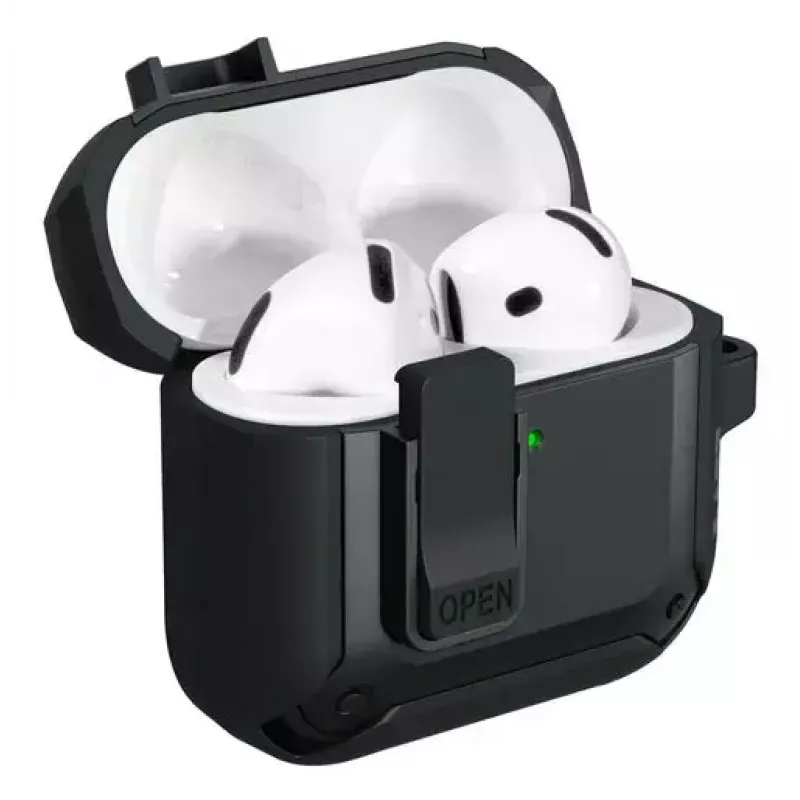 Kaitseümbris AirPods 4 jaoks LAUT ZENTRY — Polükarbonaat + TPU, Must