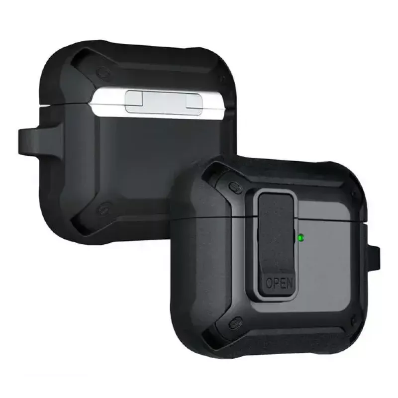 Kaitseümbris AirPods 4 jaoks LAUT ZENTRY — Polükarbonaat + TPU, Must