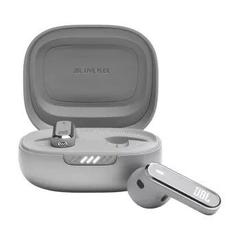 JBL LIVE FLEX Peakomplekt Juhtmevaba Kõrvasisene Kõned/Muusika Bluetooth Hõbedane