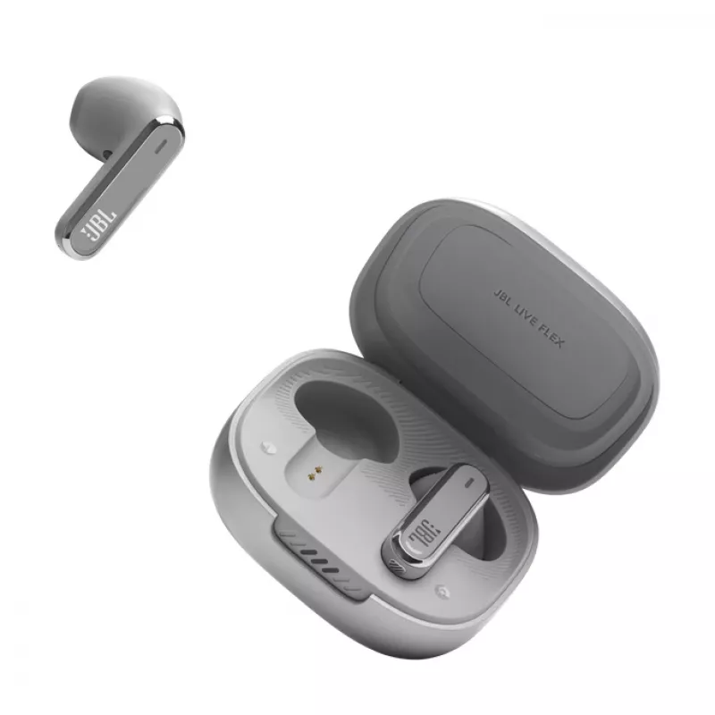JBL LIVE FLEX Peakomplekt Juhtmevaba Kõrvasisene Kõned/Muusika Bluetooth Hõbedane