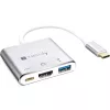 Techly IADAP USB31-HDMIPTY sülearvuti dokk/pordireplikaator Juhtmega USB 3.2 Gen 1 (3.1 Gen 1) USB-C Hõbedane