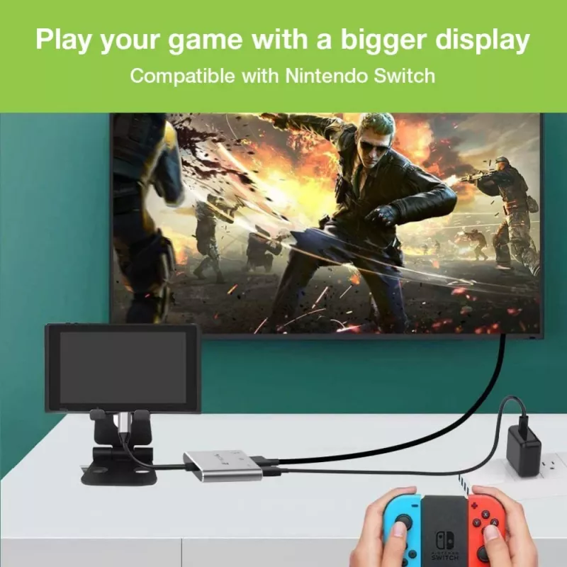 Techly IADAP USB31-HDMIPTY sülearvuti dokk/pordireplikaator Juhtmega USB 3.2 Gen 1 (3.1 Gen 1) USB-C Hõbedane