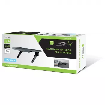 Techly ICA-DRS 902 AV-seadme riiul Must Plastik