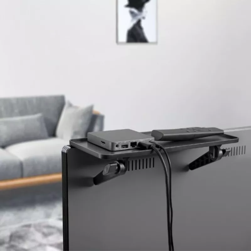 Techly ICA-DRS 902 AV-seadme riiul Must Plastik