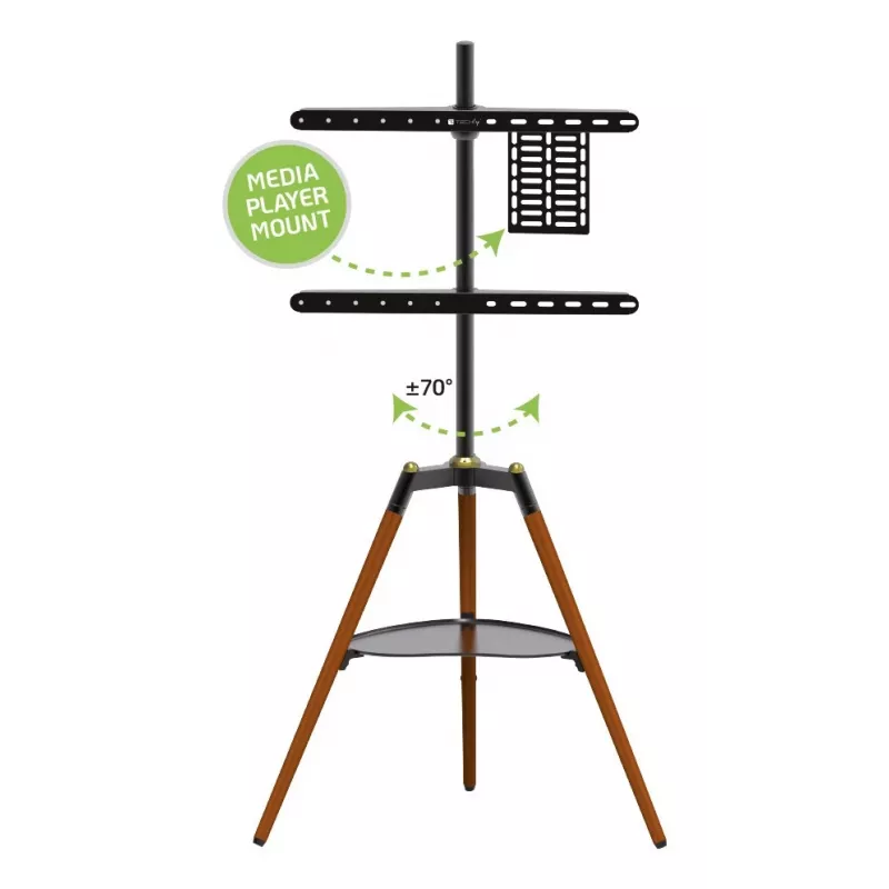 Techly ICA-TR58 telerikinnitus/statiiv 165,1 cm (65 tolli) must, puit