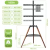 Techly ICA-TR58 telerikinnitus/statiiv 165,1 cm (65 tolli) must, puit