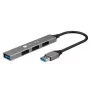 Techly IUSB32-HUB4A-3U2SLS sülearvuti dokk/pordireplikaator Juhtmega ühendatud USB 3.2 Gen 1 (3.1 Gen 1) Type-A Hall