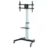 Techly põrandaalus riiuliga käru TV LCD/LED 37-86 tolli, 200 x 200 mm, 600 x 400 mm, -10 - 5°, 180°, alumiinium, plast, teras, must, hall