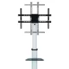 Techly põrandaalus riiuliga käru TV LCD/LED 37-86 tolli, 200 x 200 mm, 600 x 400 mm, -10 - 5°, 180°, alumiinium, plast, teras, must, hall