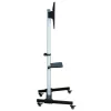 Techly põrandaalus riiuliga käru TV LCD/LED 37-86 tolli, 200 x 200 mm, 600 x 400 mm, -10 - 5°, 180°, alumiinium, plast, teras, must, hall