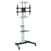 Techly põrandaalus riiuliga käru TV LCD/LED 37-86 tolli, 200 x 200 mm, 600 x 400 mm, -10 - 5°, 180°, alumiinium, plast, teras, must, hall