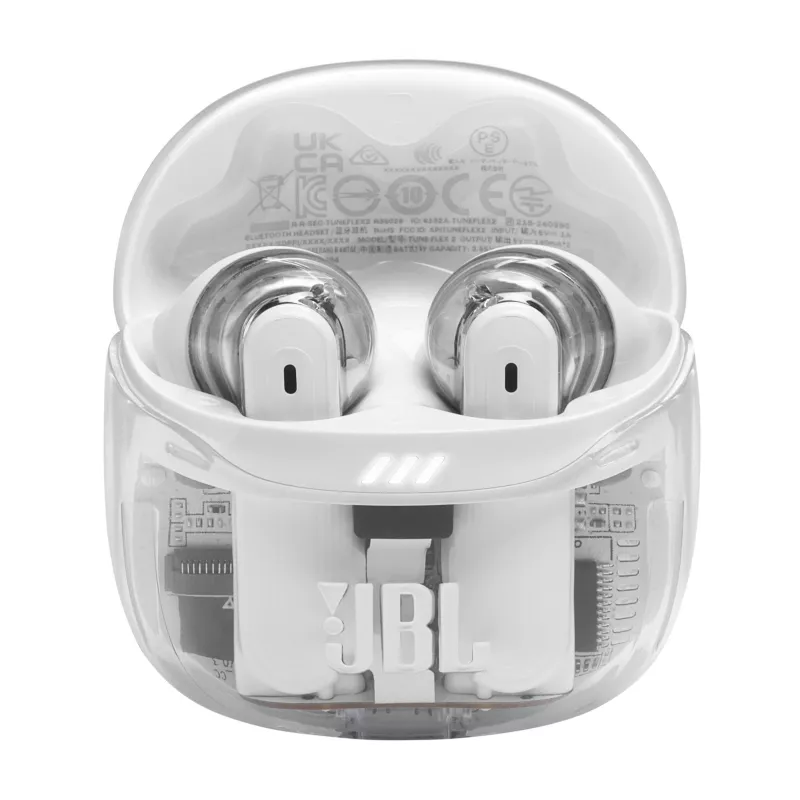 Peakomplekt JBL Tune Flex 2 Ghost Edition — tõeline juhtmevaba (TWS) kõrvasisene, Bluetooth, 20–20000 Hz, valge