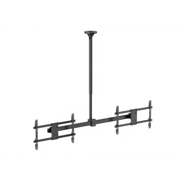 Kahe ekraani laekinnitus EQUIP 32–60 tolli (VESA 200x200–600x400, max 80 kg, pööratav ±180°), must