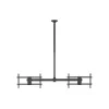 Kahe ekraani laekinnitus EQUIP 32–60 tolli (VESA 200x200–600x400, max 80 kg, pööratav ±180°), must