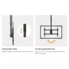 Kahe ekraani laekinnitus EQUIP 32–60 tolli (VESA 200x200–600x400, max 80 kg, pööratav ±180°), must