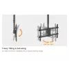 Kahe ekraani laekinnitus EQUIP 32–60 tolli (VESA 200x200–600x400, max 80 kg, pööratav ±180°), must