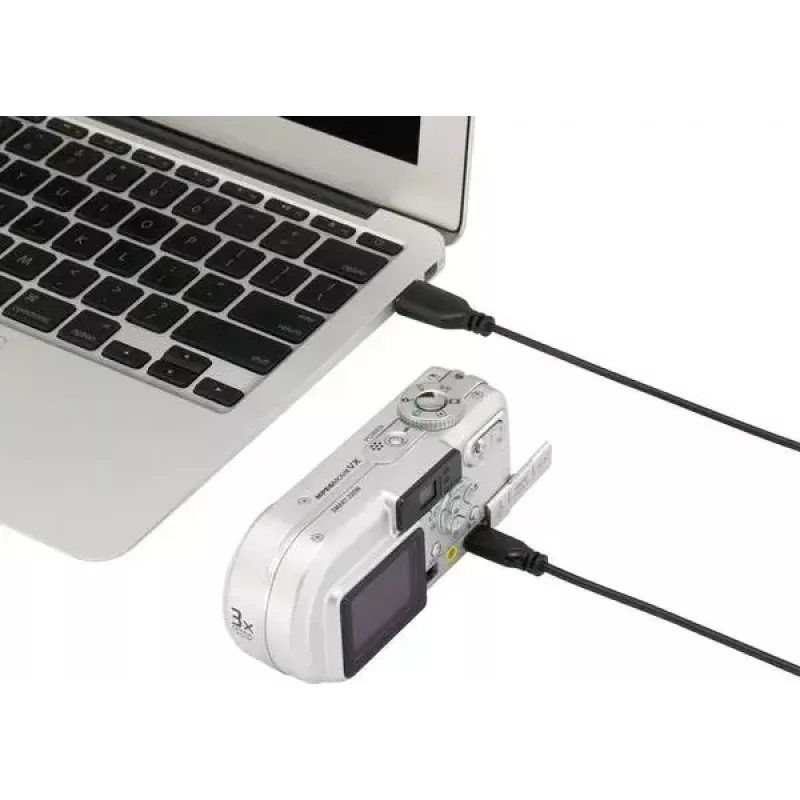 USB 2.0 andmekaabel Renkforce RF-4080792, USB A – Mini-USB B, 1 m, must