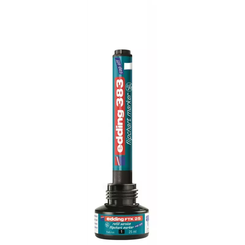Markeri täitepudel Edding ED-FTK25-001, must tint, 25 ml, 1 tk