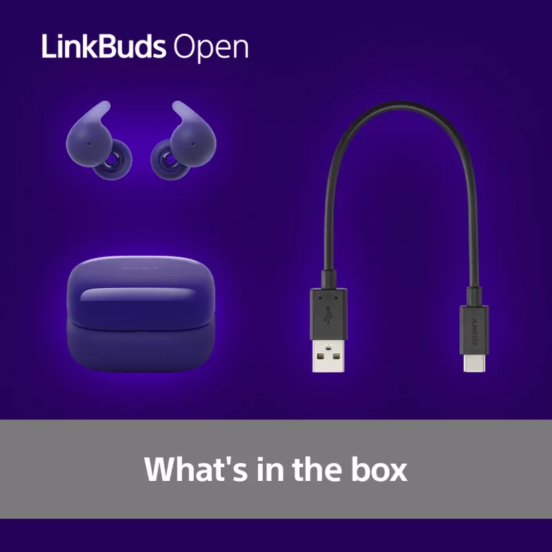 Sony LinkBuds Open WFL910V kõrvaklapid/peakomplekt Juhtmevaba Kõrvasisene Kõned/muusika Bluetooth Violetne