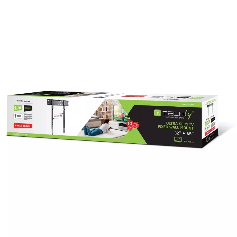 Techly ICA-PLB 734F TV-kinnitus/alus 165,1 cm (65 tolli) Must