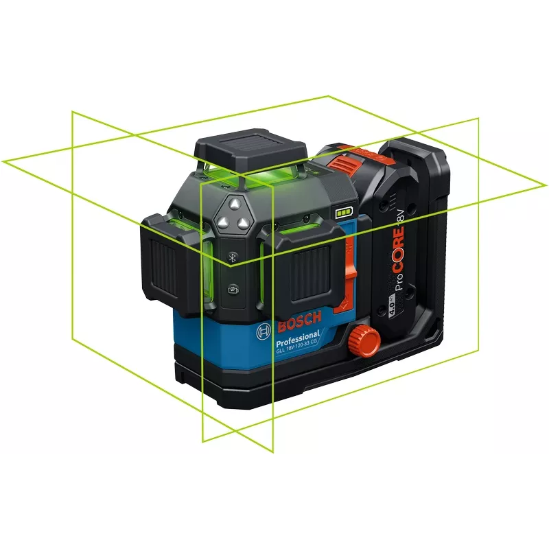 Bosch GLL 18V-120-33 CG rohelise joone laser 1x4,0 Ah (mpn 0601065100)
