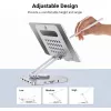Techly 8-in-1 USB-C Hub Docking Station Tablet Stand, tahvelarvuti alus, hõbedane, alumiinium, 360°, USB 3.2 Gen 1 (3.1 Gen 1) USB-C, 5000 Mbit/s