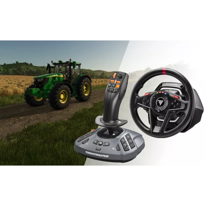 Thrustmaster T128 SimTask Farming Pack Must rool + pedaalid + käiguvaheti PC, PlayStation 4, PlayStation 5