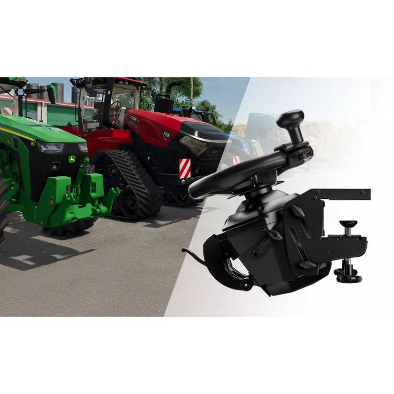 Thrustmaster T128 SimTask Farming Pack Must rool + pedaalid + käiguvaheti PC, PlayStation 4, PlayStation 5