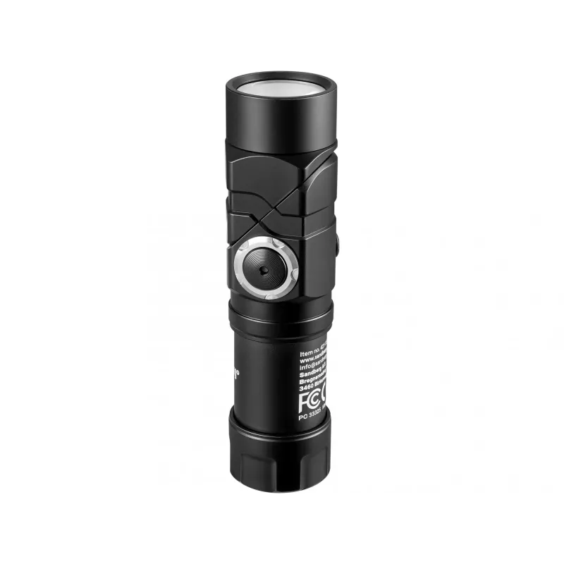 Sandberg Pealamp 500 Duo, Peapaelaga taskulamp, Must, Alumiinium, IP44, LED, 25 lm