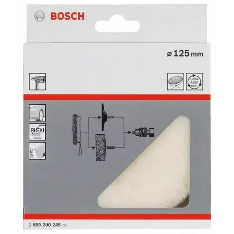 Bosch 1 609 200 245 pöörleva tööriista poleerimistarvik Poleerimisketas