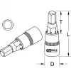 Padrunikomplekt KS Tools 911.1438 1/4 tolli ajamiga 1 pea 15 g