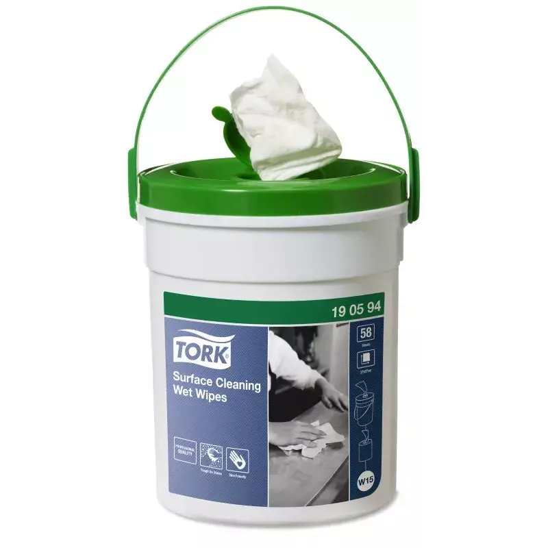 Pinna ettevalmistamise lapp Tork 190594 — valge, 58 lappi, pakend 158×158×191 mm