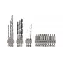 Puuriotsakute komplekt Bosch 2609256989, 19 tk — betoonile, metallile, puidule, roostevaba viimistlusega