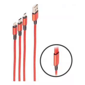 USB kaabel ShiverPeaks BS14-50070 1.2 m USB A USB C Micro-USB B Must