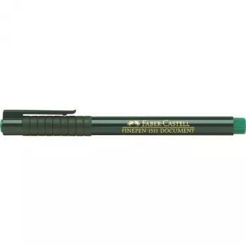Peenikese otsaga pliiats Faber-Castell 151163 — roheline tint, must korpus, ümar kuju, 1 tk