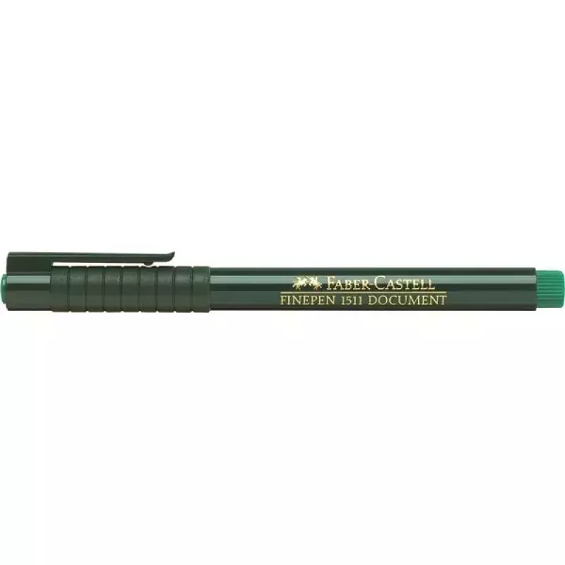 Peenikese otsaga pliiats Faber-Castell 151163 — roheline tint, must korpus, ümar kuju, 1 tk