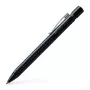 Pastapliiats Faber-Castell 243999 — klambriga, sissetõmmatav, sinine tint, keskmine otsik, must korpus, 1 tk