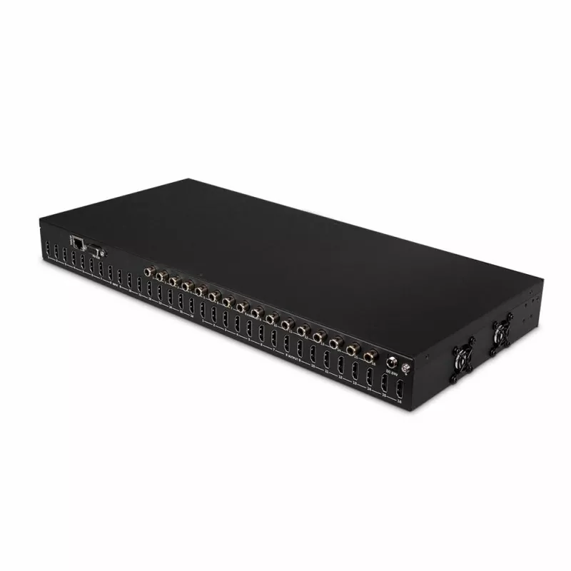 Lindy 16x16 HDMI 4K60 maatriks, HDMI, HDMI, 3,5 mm, 3840 x 2160 pikslit, must, metall
