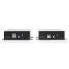 Lindy 300m Fiiberoptiline HDMI 4K60 ja USB KVM pikendaja, Saatja ja vastuvõtja, Juhtmega, 300 m, 3840 x 2160 pikslit, Must, Metall