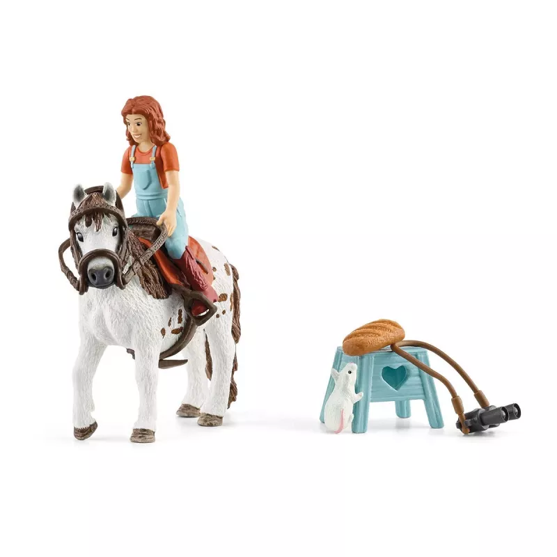 schleich HORSE CLUB Mia ja Spotty, Hobune ratsanikuga, Hobused, 5 a, Mitmevärviline, Plast