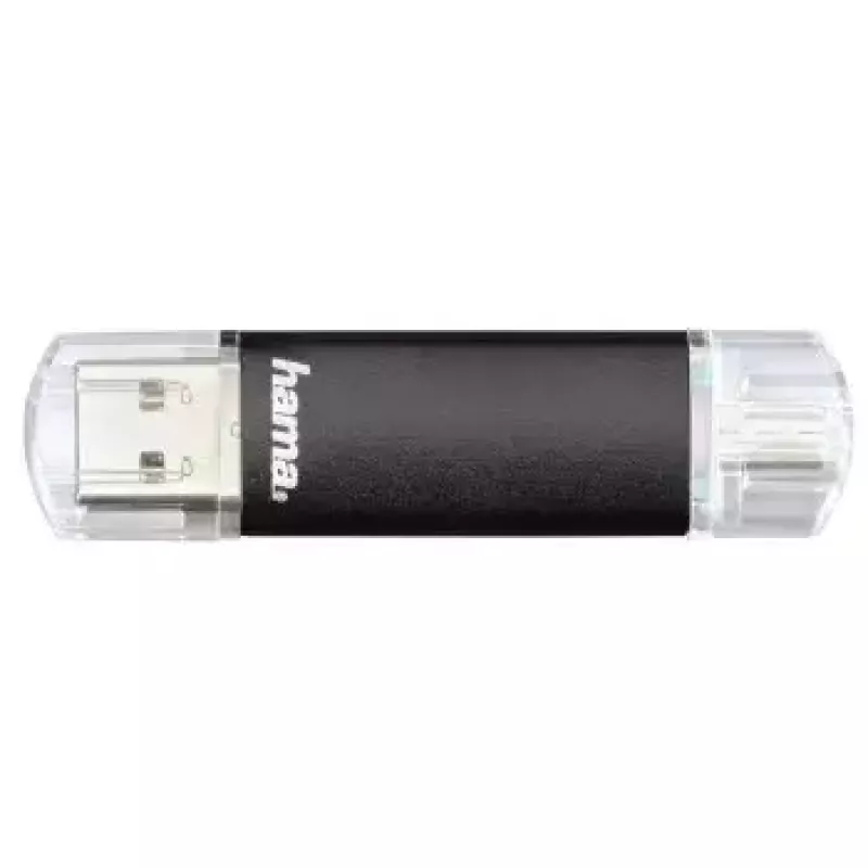 Hama Laeta Twin, 16 GB USB-mälupulk USB Type-A / Micro-USB 3.2 Gen 1 (3.1 Gen 1) Must