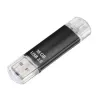 Hama Laeta Twin, 16 GB USB-mälupulk USB Type-A / Micro-USB 3.2 Gen 1 (3.1 Gen 1) Must
