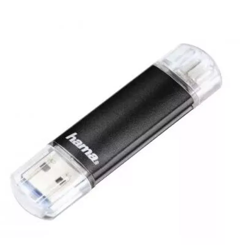 Hama Laeta Twin, 16 GB USB-mälupulk USB Type-A / Micro-USB 3.2 Gen 1 (3.1 Gen 1) Must