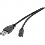 USB-kaabel Renkforce RF-4463076 0,3 m USB A Micro-USB B Must