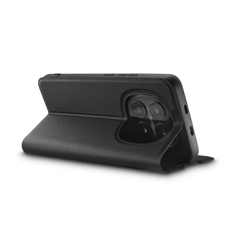 Folio mobiiltelefoni ümbris HAMA Daily Protect Redmi Note 15 (6.77 tolli) jaoks — Must, 2 kaarditaskut, lauatoend