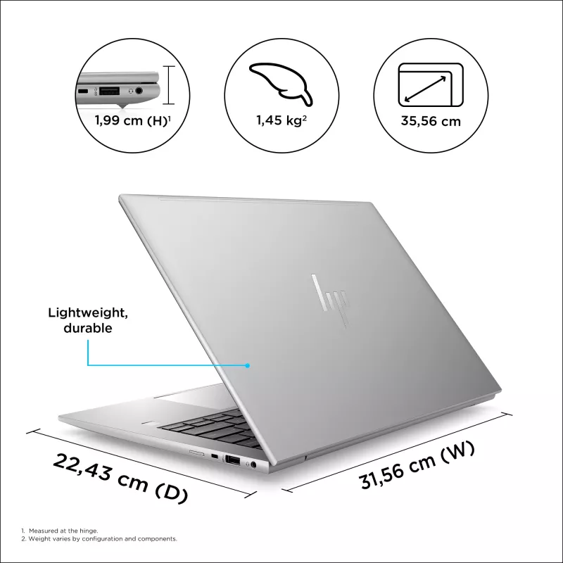 Mobiilne tööjaam HP ZBook Firefly G10 14 tolli Intel Core i7 16GB muutmälu 1TB SSD NVIDIA RTX A500 Windows 11 Pro