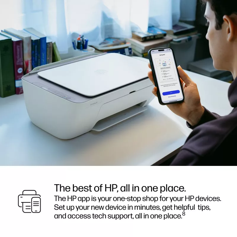 HP DeskJet 2922 juhtmeta multifunktsionaalne värviprinter, termotindiprinter, värvitrükk, 4800 x 1200 DPI, värviline kopeerimine, A4, valge