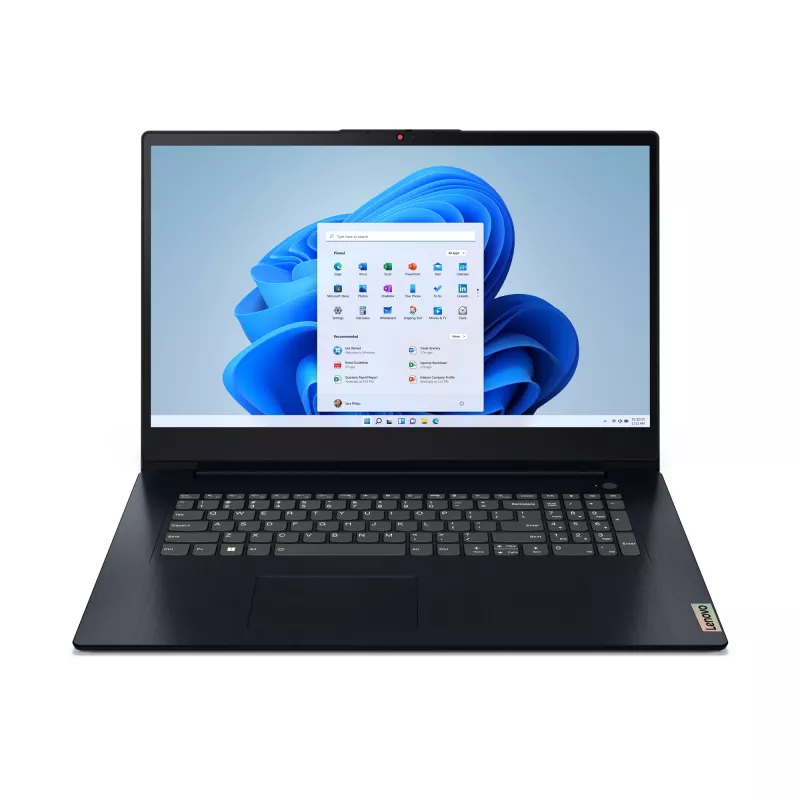 Lenovo IdeaPad 3 17ABA7 AMD Ryzen™ 5 5625U sülearvuti 43,9 cm (17,3 tolli) Full HD 16 GB DDR4-SDRAM 512 GB SSD Wi-Fi 6 (802.11ax) Windows 11 Home Saksa Sinine
