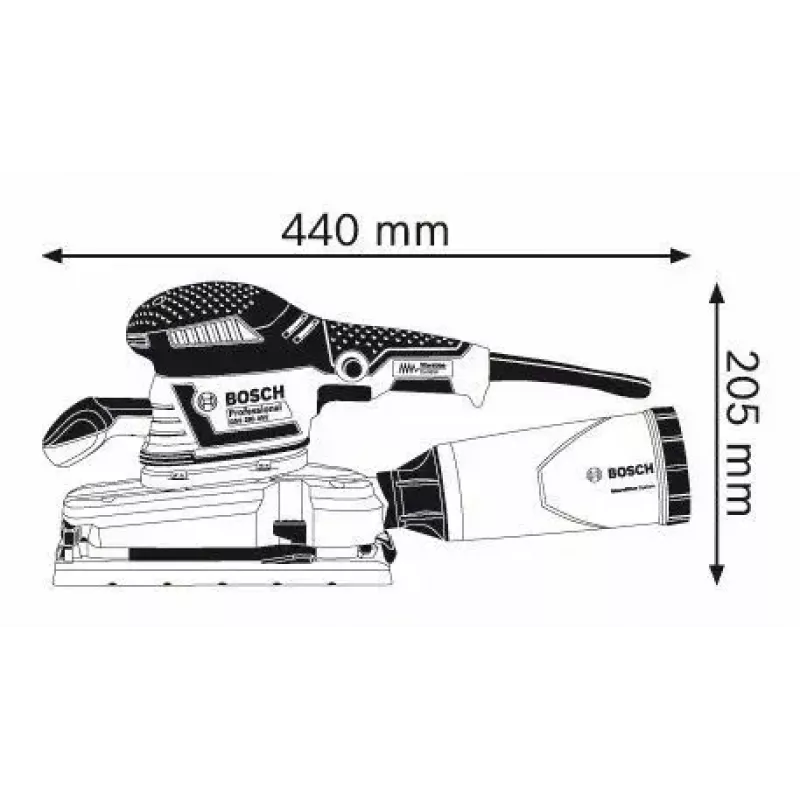 Bosch GSS 280 AVE Professional orbitaallihvija 11000 p/min 22000 lööki/min