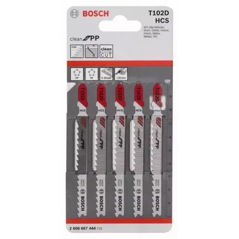 Pusleleht Bosch T 102 D plastprofiilile 4 mm hambavahega